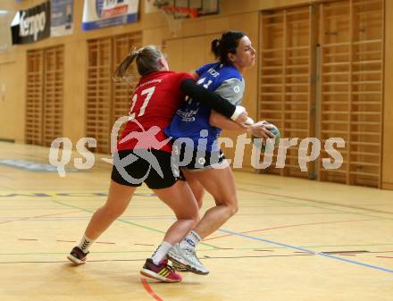 Handball Damen. SC kelag Ferlach/Feldkirchen gegen Union APG Korneuburg Handball Damen. KIRCHER Linda Anna (Ferlach), LANG Sarah (Korneuburg). Ferlach, 2.3.2019.
Foto: Kuess
---
pressefotos, pressefotografie, kuess, qs, qspictures, sport, bild, bilder, bilddatenbank