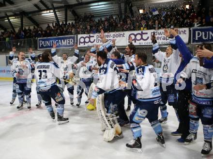 Eishockey. AHC DIVISION 1. ESC RegYou Steindorf gegen EC LiWOdruck Spittal. Jubel (Steindorf).  Steindorf, 9.3.2019.
Foto: Kuess


---
pressefotos, pressefotografie, kuess, qs, qspictures, sport, bild, bilder, bilddatenbank