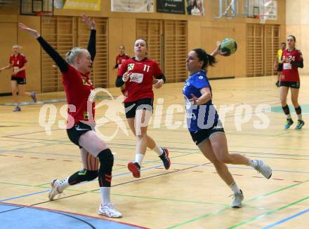 Handball Damen. SC kelag Ferlach/Feldkirchen gegen Union APG Korneuburg Handball Damen. KIRCHER Linda Anna (Ferlach), REICHERT Johanna (Korneuburg). Ferlach, 2.3.2019.
Foto: Kuess
---
pressefotos, pressefotografie, kuess, qs, qspictures, sport, bild, bilder, bilddatenbank