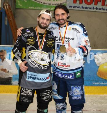 Eishockey. AHC DIVISION 1. ESC RegYou Steindorf gegen EC LiWOdruck Spittal.  Marco Falkner (Spittal), Dominik Mosser (Steindorf).  Steindorf, 9.3.2019.
Foto: Kuess


---
pressefotos, pressefotografie, kuess, qs, qspictures, sport, bild, bilder, bilddatenbank