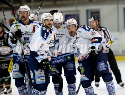 Eishockey. AHC DIVISION 1. ESC RegYou Steindorf gegen EC LiWOdruck Spittal. Torjubel Andreas Wiedergut, Christof Martinz, Benjamin Petrik, Stefan Untersteiner (Steindorf).  Steindorf, 9.3.2019.
Foto: Kuess


---
pressefotos, pressefotografie, kuess, qs, qspictures, sport, bild, bilder, bilddatenbank