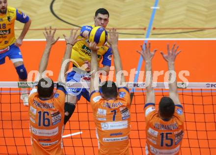 Volleyball. MEVZA-Cup-Final4. SK Posojilnica Aich/Dob gegen ACH Volley Ljubljana. Kacper Andrzej Stelmach (Aich/Dob). Bleiburg, 16.3.2019.
Foto: Kuess
---
pressefotos, pressefotografie, kuess, qs, qspictures, sport, bild, bilder, bilddatenbank