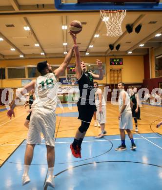 Basketball 2. Bundesliga. Play Down 1. Runde. KOS Celovec gegen   	Deutsch Wagram Alligators. Marin Sliskovic,  (KOS), Elias Wlasak (Deutsch Wagram). Klagenfurt, am 16.3.2019.
Foto: Kuess
---
pressefotos, pressefotografie, kuess, qs, qspictures, sport, bild, bilder, bilddatenbank