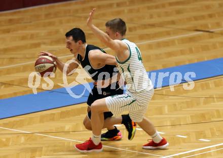 Basketball 2. Bundesliga. Play Down 1. Runde. KOS Celovec gegen   	Deutsch Wagram Alligators. Jan Razdevsek,  (KOS), Lukas Hofer (Deutsch Wagram). Klagenfurt, am 16.3.2019.
Foto: Kuess
---
pressefotos, pressefotografie, kuess, qs, qspictures, sport, bild, bilder, bilddatenbank