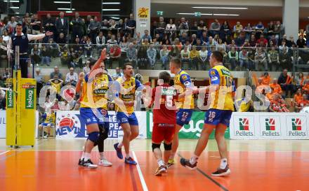 Volleyball. MEVZA-Cup-Final4. SK Posojilnica Aich/Dob gegen ACH Volley Ljubljana. Jubel (Aich/Dob). Bleiburg, 16.3.2019.
Foto: Kuess
---
pressefotos, pressefotografie, kuess, qs, qspictures, sport, bild, bilder, bilddatenbank