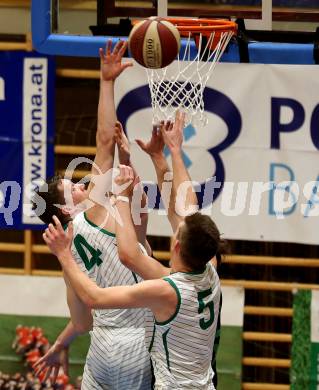 Basketball 2. Bundesliga. Play Down 1. Runde. KOS Celovec gegen   	Deutsch Wagram Alligators. Jan Razdevsek, Andi Smrtnik (KOS). Klagenfurt, am 16.3.2019.
Foto: Kuess
---
pressefotos, pressefotografie, kuess, qs, qspictures, sport, bild, bilder, bilddatenbank