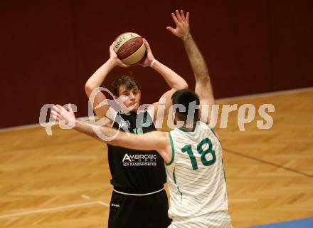 Basketball 2. Bundesliga. Play Down 1. Runde. KOS Celovec gegen   	Deutsch Wagram Alligators. Marin Sliskovic,  (KOS), Elias Wlasak (Deutsch Wagram). Klagenfurt, am 16.3.2019.
Foto: Kuess
---
pressefotos, pressefotografie, kuess, qs, qspictures, sport, bild, bilder, bilddatenbank