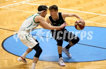 Basketball 2. Bundesliga. Play Down 1. Runde. KOS Celovec gegen   	Deutsch Wagram Alligators. Volkan Oezdemir (KOS), Simon Marek (Deutsch Wagram). Klagenfurt, am 16.3.2019.
Foto: Kuess
---
pressefotos, pressefotografie, kuess, qs, qspictures, sport, bild, bilder, bilddatenbank