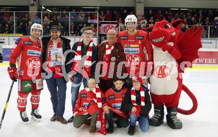 EBEL. Eishockey Bundesliga. KAC gegen	HCB Suedtirol Alperia. Spieler des Abends. Matthew Neal, Adam Comrie (KAC), Otto Retzer. Klagenfurt, am 17.3.2019.
Foto: Kuess

---
pressefotos, pressefotografie, kuess, qs, qspictures, sport, bild, bilder, bilddatenbank