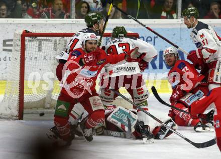 EBEL. Eishockey Bundesliga. KAC gegen	HCB Suedtirol Alperia. Torjubel Marcel Witting, Siim Liivik (KAC). Klagenfurt, am 22.3.2019.
Foto: Kuess

---
pressefotos, pressefotografie, kuess, qs, qspictures, sport, bild, bilder, bilddatenbank