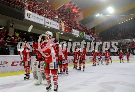 EBEL. Eishockey Bundesliga. KAC gegen	HCB Suedtirol Alperia. Jubel (KAC). Klagenfurt, am 22.3.2019.
Foto: Kuess

---
pressefotos, pressefotografie, kuess, qs, qspictures, sport, bild, bilder, bilddatenbank