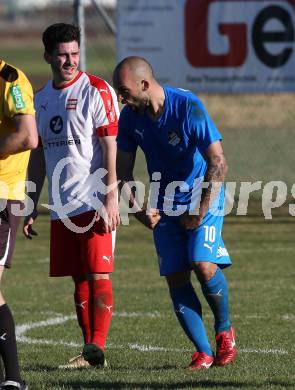 Fussball Kaerntner Liga. Woelfnitz gegen Bleiburg.  Torjubel Dejan Geric (Bleiburg). Woelfnitz, am 23.3.2019.
Foto: Kuess
---
pressefotos, pressefotografie, kuess, qs, qspictures, sport, bild, bilder, bilddatenbank