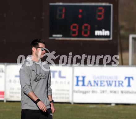 Fussball Kaerntner Liga. Woelfnitz gegen Bleiburg.  Trainer Mario Andreas Petschnig (Bleiburg). Woelfnitz, am 23.3.2019.
Foto: Kuess
---
pressefotos, pressefotografie, kuess, qs, qspictures, sport, bild, bilder, bilddatenbank