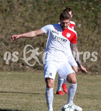 Fussball Kaerntner Liga. Maria Saal gegen KAC 1909.  Kevin Puschl Schliefnig  (Maria Saal). Maria Saal, am 23.3.2019.
Foto: Kuess
---
pressefotos, pressefotografie, kuess, qs, qspictures, sport, bild, bilder, bilddatenbank