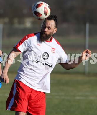 Fussball Kaerntner Liga. Woelfnitz gegen Bleiburg.  Mattias Sereinig (Woelfnitz). Woelfnitz, am 23.3.2019.
Foto: Kuess
---
pressefotos, pressefotografie, kuess, qs, qspictures, sport, bild, bilder, bilddatenbank