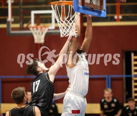 Basketball 2. Bundesliga. Play-Offs 2. Runde. Woerthersee Piraten gegen BK Mattersburg Rocks. Christof Gspandl  (Woerthersee Piraten), Gary Ware (Mattersburg). Klagenfurt, am 29.3.2019.
Foto: Kuess
---
pressefotos, pressefotografie, kuess, qs, qspictures, sport, bild, bilder, bilddatenbank