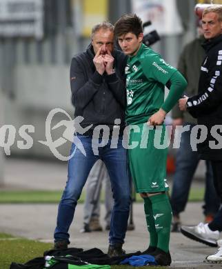 Fussball. 2. Liga. âSK Austria Klagenfurt gegen WSG Swarovski Wattens.  Trainer Thomas Silberberger, Oliver Filip (Wattens). Klagenfurt, 8.3.2019.
Foto: Kuess
---
pressefotos, pressefotografie, kuess, qs, qspictures, sport, bild, bilder, bilddatenbank