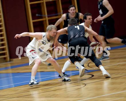 Basketball 2. Bundesliga. Play-Offs 2. Runde. Woerthersee Piraten gegen BK Mattersburg Rocks.  Elvis Keric (Woerthersee Piraten), Claudio Vancura (Mattersburg). Klagenfurt, am 29.3.2019.
Foto: Kuess
---
pressefotos, pressefotografie, kuess, qs, qspictures, sport, bild, bilder, bilddatenbank