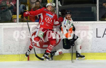 EBEL. Eishockey Bundesliga. KAC gegen	Moser Medical Graz99ers. Nikolaus Kraus,  (KAC), Matthew Caito (Graz). Klagenfurt, am 31.3.2019.
Foto: Kuess

---
pressefotos, pressefotografie, kuess, qs, qspictures, sport, bild, bilder, bilddatenbank
