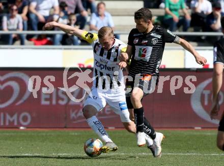 Fussball tipico Bundesliga. RZ Pellets WAC gegen LASK. Lukas Schmitz,  (WAC), Thomas Goiginger (LASK). Wolfsberg, am 23.2.2019.
Foto: Kuess

---
pressefotos, pressefotografie, kuess, qs, qspictures, sport, bild, bilder, bilddatenbank