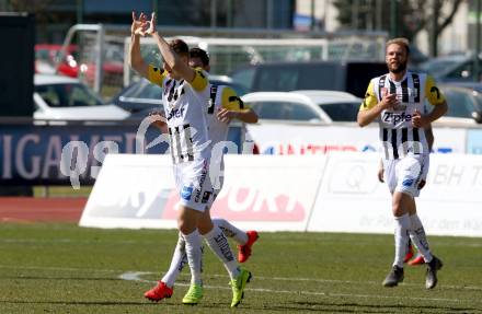 Fussball tipico Bundesliga. RZ Pellets WAC gegen LASK.  Torjubel Maximilian Ullmann (LASK). Wolfsberg, am 23.2.2019.
Foto: Kuess

---
pressefotos, pressefotografie, kuess, qs, qspictures, sport, bild, bilder, bilddatenbank