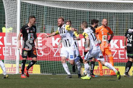 Fussball tipico Bundesliga. RZ Pellets WAC gegen LASK.  Torjubel Joao Klauss De Mello (LASK). Wolfsberg, am 23.2.2019.
Foto: Kuess

---
pressefotos, pressefotografie, kuess, qs, qspictures, sport, bild, bilder, bilddatenbank