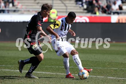 Fussball tipico Bundesliga. RZ Pellets WAC gegen LASK. Christopher Wernitznig, (WAC), Joao Victor Santos Sa  (LASK). Wolfsberg, am 23.2.2019.
Foto: Kuess

---
pressefotos, pressefotografie, kuess, qs, qspictures, sport, bild, bilder, bilddatenbank