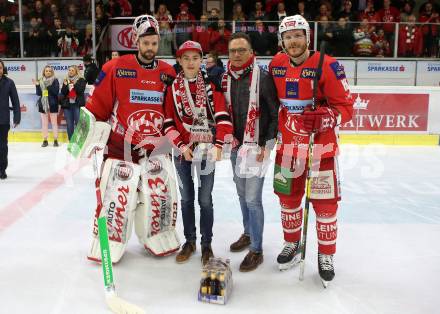 EBEL. Eishockey Bundesliga. KAC gegen	Moser Medical Graz99ers. Spieler des Abends, Stefan Geier (KAC). Klagenfurt, am 31.3.2019.
Foto: Kuess

---
pressefotos, pressefotografie, kuess, qs, qspictures, sport, bild, bilder, bilddatenbank