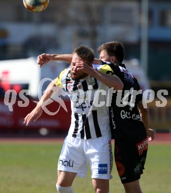 Fussball tipico Bundesliga. RZ Pellets WAC gegen LASK. Manfred Gollner,  (WAC),  Joao Klauss De Mello (LASK). Wolfsberg, am 23.2.2019.
Foto: Kuess

---
pressefotos, pressefotografie, kuess, qs, qspictures, sport, bild, bilder, bilddatenbank