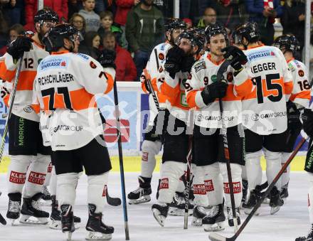 EBEL. Eishockey Bundesliga. KAC gegen	Moser Medical Graz99ers.  enttaeuschte Spieler  (Graz). Klagenfurt, am 5.4.2019.
Foto: Kuess

---
pressefotos, pressefotografie, kuess, qs, qspictures, sport, bild, bilder, bilddatenbank