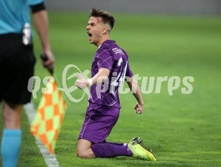 Fussball. 2. Liga. âSK Austria Klagenfurt gegen SV Horn. Torjubel Daniel Steinwender (Klagenfurt). Klagenfurt, 12.4.2019.
Foto: Kuess
---
pressefotos, pressefotografie, kuess, qs, qspictures, sport, bild, bilder, bilddatenbank