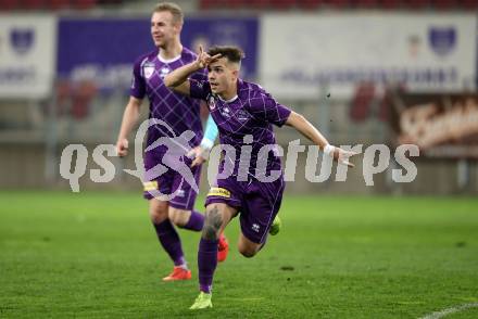 Fussball. 2. Liga. âSK Austria Klagenfurt gegen SV Horn. Torjubel Daniel Steinwender (Klagenfurt). Klagenfurt, 12.4.2019.
Foto: Kuess
---
pressefotos, pressefotografie, kuess, qs, qspictures, sport, bild, bilder, bilddatenbank