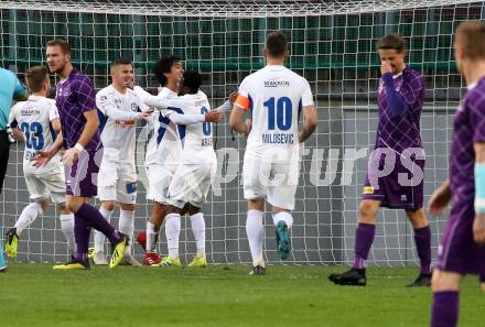 Fussball. 2. Liga. âSK Austria Klagenfurt gegen SV Horn. Torjubel Horn. Klagenfurt, 12.4.2019.
Foto: Kuess
---
pressefotos, pressefotografie, kuess, qs, qspictures, sport, bild, bilder, bilddatenbank