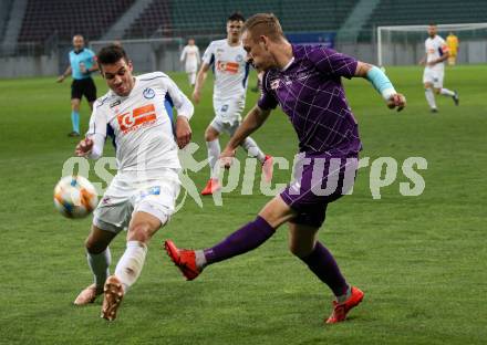 Fussball. 2. Liga. âSK Austria Klagenfurt gegen SV Horn. Florian Jaritz, (Klagenfurt),  Raffael Behounek  (SV Horn). Klagenfurt, 12.4.2019.
Foto: Kuess
---
pressefotos, pressefotografie, kuess, qs, qspictures, sport, bild, bilder, bilddatenbank