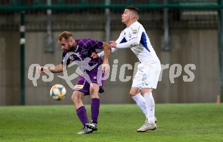 Fussball. 2. Liga. âSK Austria Klagenfurt gegen SV Horn.  Carlos Badal Andani,  (Klagenfurt), Martin Glavas (SV Horn). Klagenfurt, 12.4.2019.
Foto: Kuess
---
pressefotos, pressefotografie, kuess, qs, qspictures, sport, bild, bilder, bilddatenbank