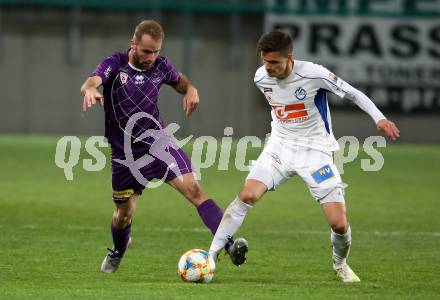 Fussball. 2. Liga. âSK Austria Klagenfurt gegen SV Horn. Carlos Badal Andani, (Klagenfurt), Albin Gashi  (SV Horn). Klagenfurt, 12.4.2019.
Foto: Kuess
---
pressefotos, pressefotografie, kuess, qs, qspictures, sport, bild, bilder, bilddatenbank