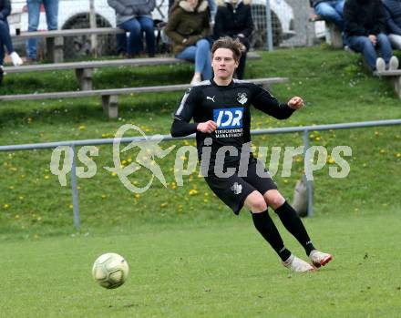 Fussball. Kaerntner Liga. Bleiburg gegen Matrei.  Raphael Lukas Kulterer (Bleiburg). Bleiburg, 13.4.2019.
Foto: Kuess 
---
pressefotos, pressefotografie, kuess, qs, qspictures, sport, bild, bilder, bilddatenbank