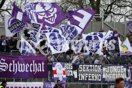 Fussball tipico Bundesliga. RZ Pellets WAC gegen FK Austria Wien. Fans  (Wien). Wolfsberg, am 14.4.2019.
Foto: Kuess

---
pressefotos, pressefotografie, kuess, qs, qspictures, sport, bild, bilder, bilddatenbank