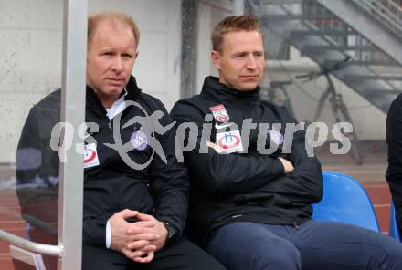 Fussball tipico Bundesliga. RZ Pellets WAC gegen FK Austria Wien. Co-Trainer Roman Stary, Trainer Robert Ibertsberger  (Wien). Wolfsberg, am 14.4.2019.
Foto: Kuess

---
pressefotos, pressefotografie, kuess, qs, qspictures, sport, bild, bilder, bilddatenbank