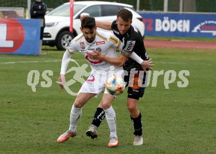 Fussball tipico Bundesliga. RZ Pellets WAC gegen FK Austria Wien. Lukas Schmitz,  (WAC), Alon Turgeman (Wien). Wolfsberg, am 14.4.2019.
Foto: Kuess

---
pressefotos, pressefotografie, kuess, qs, qspictures, sport, bild, bilder, bilddatenbank