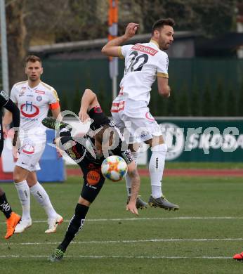 Fussball tipico Bundesliga. RZ Pellets WAC gegen FK Austria Wien. Marcel Ritzmaier,  (WAC), Michael Madl (Wien). Wolfsberg, am 14.4.2019.
Foto: Kuess

---
pressefotos, pressefotografie, kuess, qs, qspictures, sport, bild, bilder, bilddatenbank