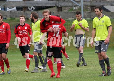 Fussball. Kaerntner Liga. Lind gegen SK Maria Saal. Torjubel Raphael Wintersteiger (SK Maria Saal). Bleiburg, 13.4.2019.
Foto: Kuess 
---
pressefotos, pressefotografie, kuess, qs, qspictures, sport, bild, bilder, bilddatenbank