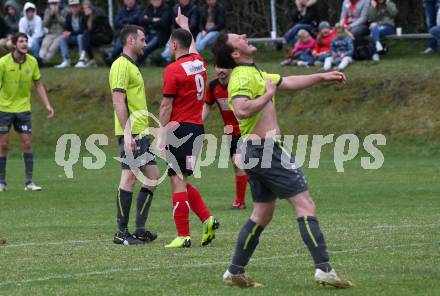 Fussball. Kaerntner Liga. Lind gegen SK Maria Saal.  Torjubel Christopher Wadl  (SK Maria Saal). Bleiburg, 13.4.2019.
Foto: Kuess 
---
pressefotos, pressefotografie, kuess, qs, qspictures, sport, bild, bilder, bilddatenbank