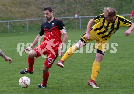 Fussball 1. KLasse B. Admira Villach gegen Rothenthurn.  Christoph Stattmann,  (Admira Villach),  Georg Wegscheider (Rothethurn). Villach, am 13.4.2019.
Foto: Kuess
---
pressefotos, pressefotografie, kuess, qs, qspictures, sport, bild, bilder, bilddatenbank