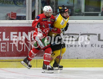 EBEL. Eishockey Bundesliga. KAC gegen	spusu Vienna Capitals. Thomas Koch,  (KAC),  Taylor Vause (Vienna Capitals). Klagenfurt, am 16.4.2019.
Foto: Kuess

---
pressefotos, pressefotografie, kuess, qs, qspictures, sport, bild, bilder, bilddatenbank