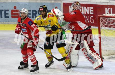 EBEL. Eishockey Bundesliga. KAC gegen	spusu Vienna Capitals. Steven Strong, Lars Haugen,  (KAC), Ali Wukovits (Vienna Capitals). Klagenfurt, am 16.4.2019.
Foto: Kuess

---
pressefotos, pressefotografie, kuess, qs, qspictures, sport, bild, bilder, bilddatenbank