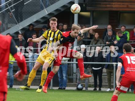 Fussball 1. KLasse B. Admira Villach gegen Rothenthurn. Marco Kudler,   (Admira Villach), Sebastian Triebelnig  (Rothethurn). Villach, am 13.4.2019.
Foto: Kuess
---
pressefotos, pressefotografie, kuess, qs, qspictures, sport, bild, bilder, bilddatenbank