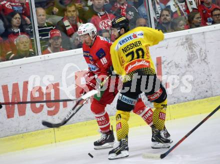 EBEL. Eishockey Bundesliga. KAC gegen	spusu Vienna Capitals. Harand Patrick (KAC), Nissner Benjamin (Vienna Capitals). Klagenfurt, am 20.4.2019.
Foto: Kuess

---
pressefotos, pressefotografie, kuess, qs, qspictures, sport, bild, bilder, bilddatenbank