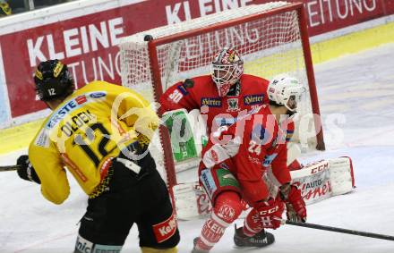 EBEL. Eishockey Bundesliga. KAC gegen	spusu Vienna Capitals. Strong Steven, Haugen Lars (KAC), Olden Sondre (Vienna Capitals). Klagenfurt, am 20.4.2019.
Foto: Kuess

---
pressefotos, pressefotografie, kuess, qs, qspictures, sport, bild, bilder, bilddatenbank