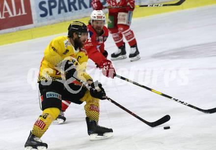 EBEL. Eishockey Bundesliga. KAC gegen	spusu Vienna Capitals. Liivik Siim (KAC), Noedl Andreas (Vienna Capitals). Klagenfurt, am 20.4.2019.
Foto: Kuess

---
pressefotos, pressefotografie, kuess, qs, qspictures, sport, bild, bilder, bilddatenbank